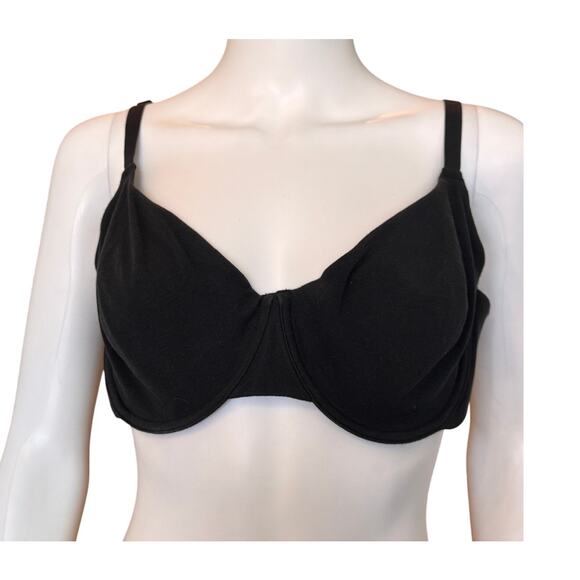 NEW SKIMS Soot Stretch Cotton Jersey Underwire T-Shirt Bra Size 40DD - Picture 4 of 5
